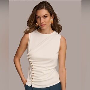 Donna Karan Knit Top - New With Tags - Size M.  See pics - Beautiful!